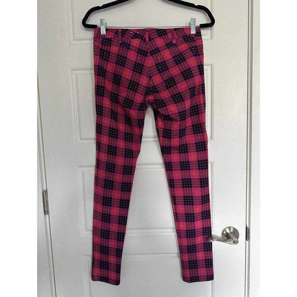 J. McLaughlin Becca Pink Plaid Pant Leggings, Size 2 - Picture 4 of 5